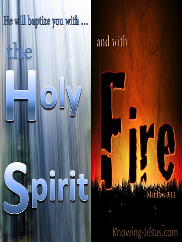 Matthew 3:11 He Will Baptise With The Holy Spirit And Fire (orange)